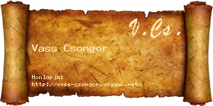 Vass Csongor névjegykártya