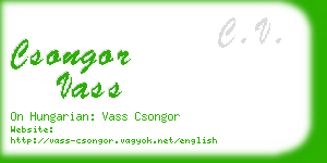 csongor vass business card